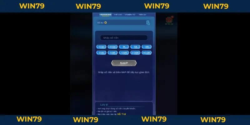 Phương Thức Thanh Toán Win79